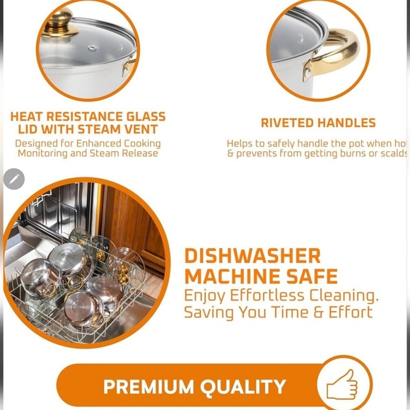 Elegant Gold and Silver Cookware Set - Picture 3 of 3